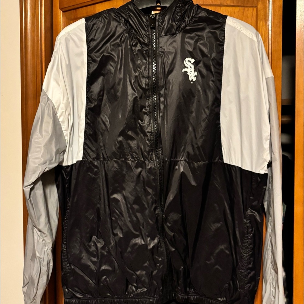Black and White Windbreaker Jacket
